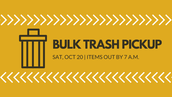 Resident Bulk Trash Pick-Up on Saturday, October 20