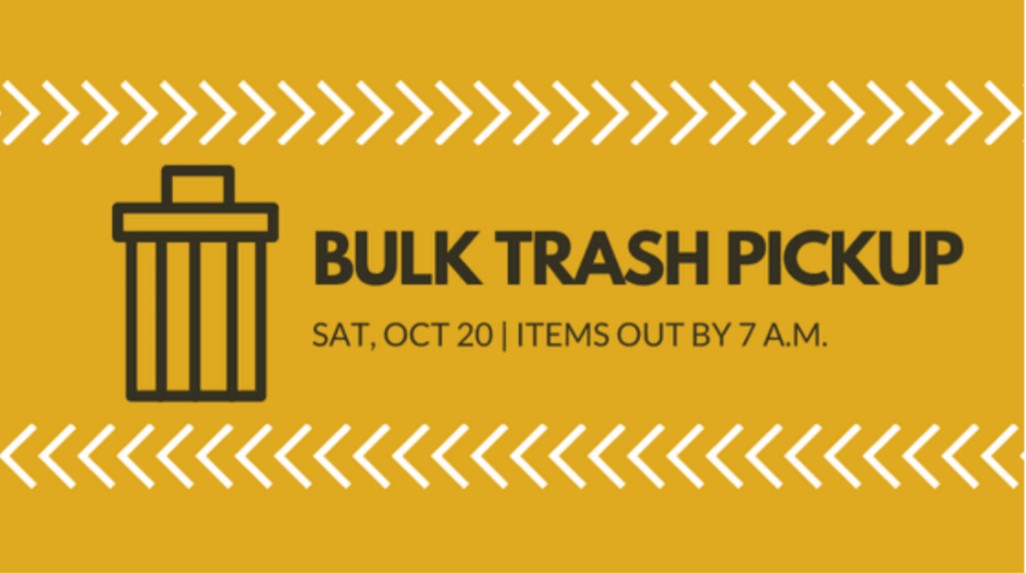 Resident Bulk Trash Pick-Up on Saturday, October 20