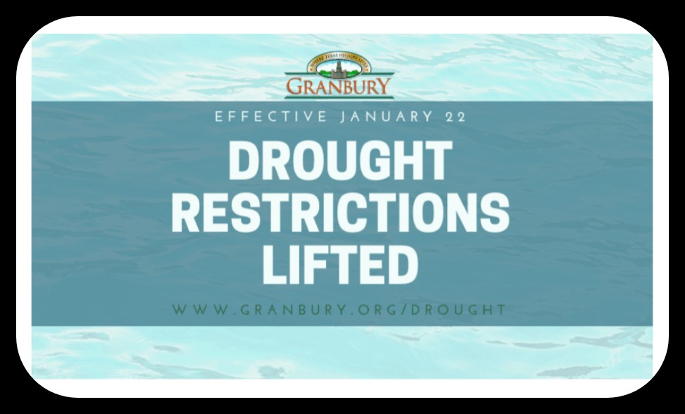 City Drought Restrictions Lifted Effective January 22